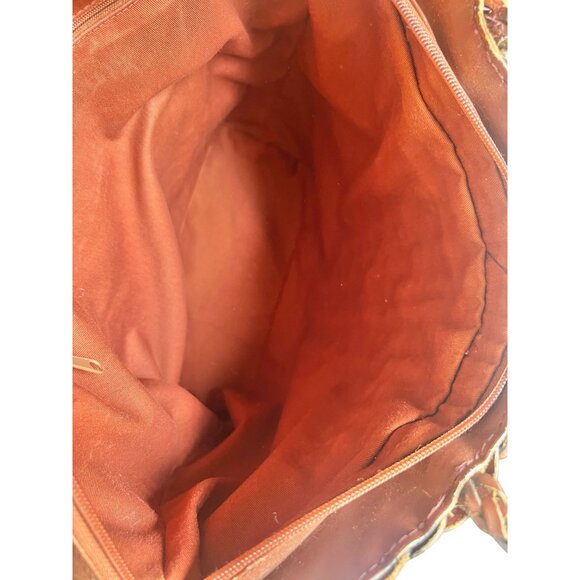 Balentin Lorenzo Handwoven Leather Tote Bag With Logo Accents & Long Handles - Picture 6 of 13